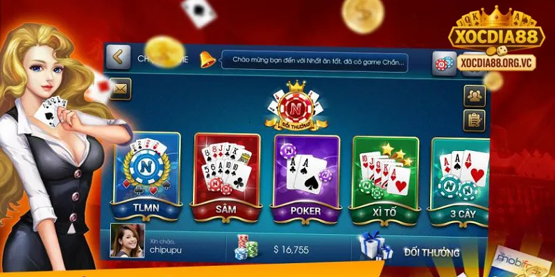 Các loại game đánh bài rút tiền atm trên cổng game xocdia88